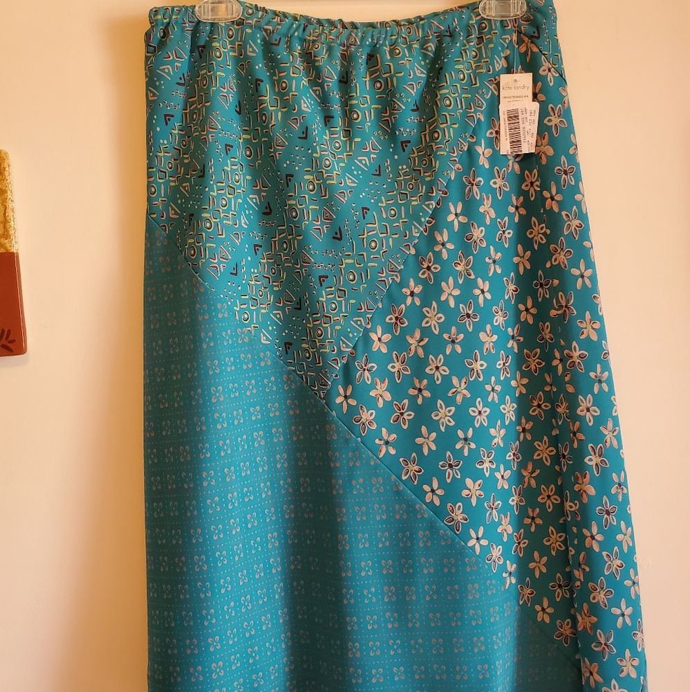 Kate Landry Skirt. Teal Green. SIZE M